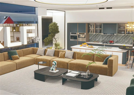 HIMALAYA居住空间设计奖丨易构易设计&九游会官网：客餐厨一体化空间-无界之居